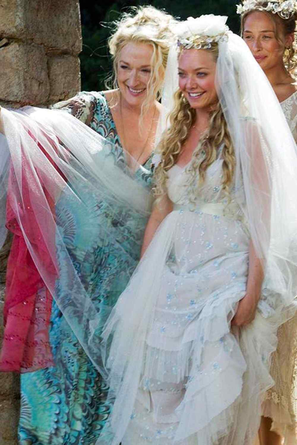 vestido de noiva de filme e novela amanda seyfried mamma mia