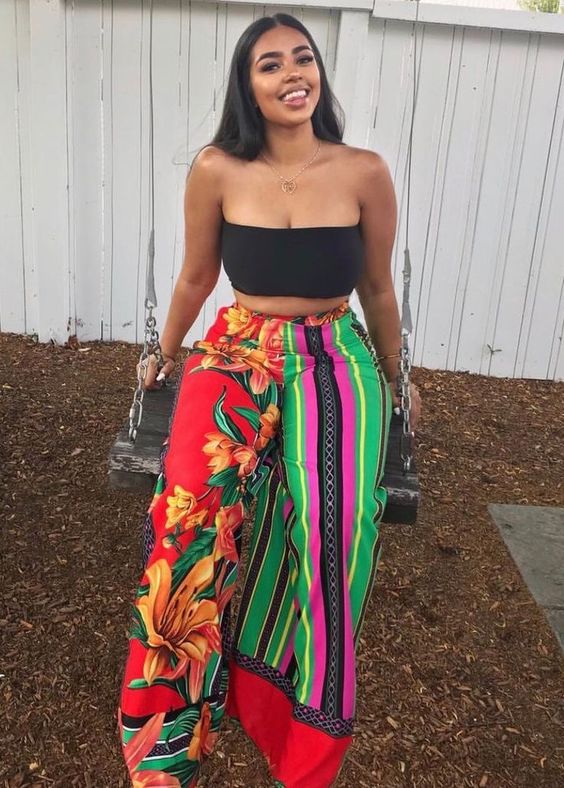 Tube Top And Floral Maxi Skirt