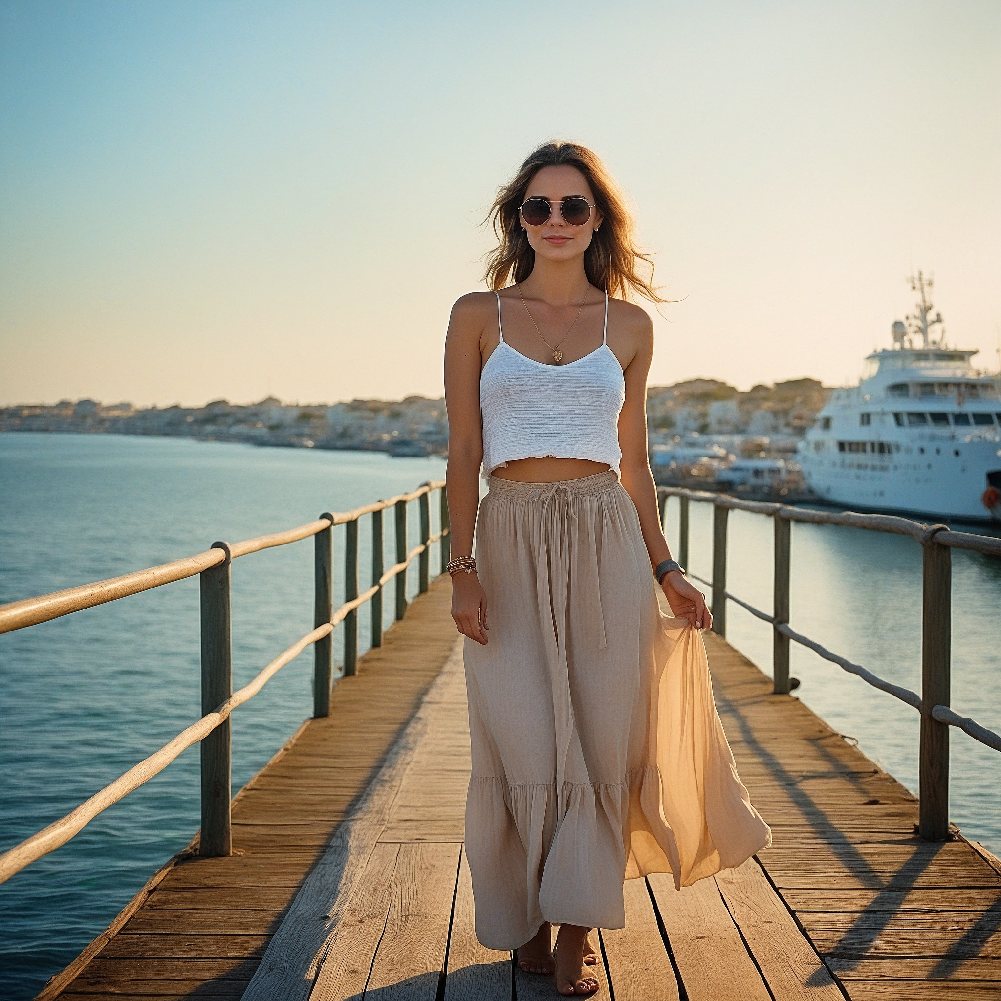 Maxi Skirt And Spaghetti Strap Top