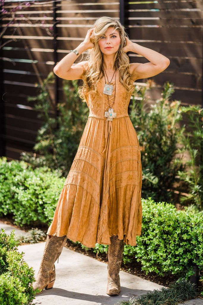 Earthy Sleeveless Front Lace Up Dress