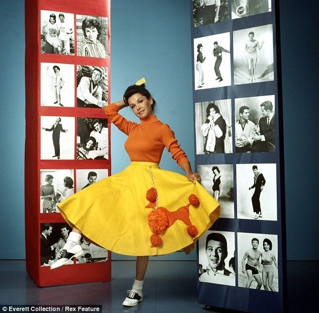 Yellow Puddle Skirt And Orange Turtleneck